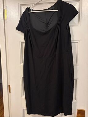 ELOQUII size 18 Black Cap-Sleeve Sheath Dress